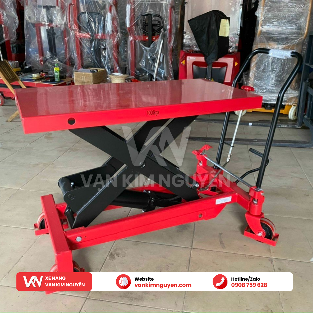 Xe nâng mặt bàn 1000kg