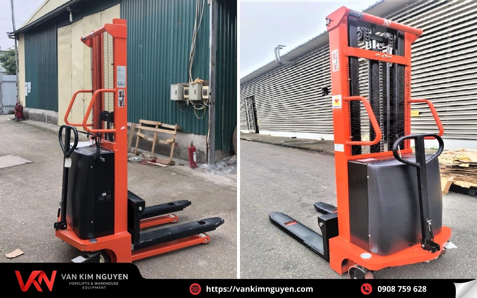  Xe nâng điện bán tự động được sử dụng nhiều trong các nhà máy