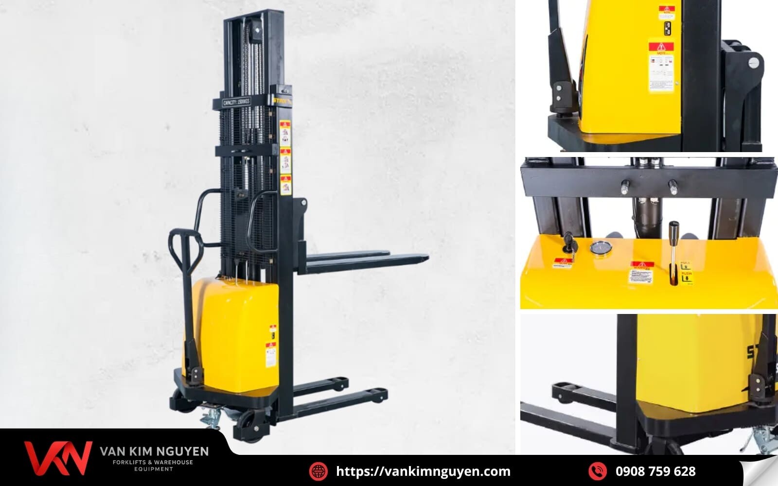 Xe nâng bán tự động với tải trọng 2000kg