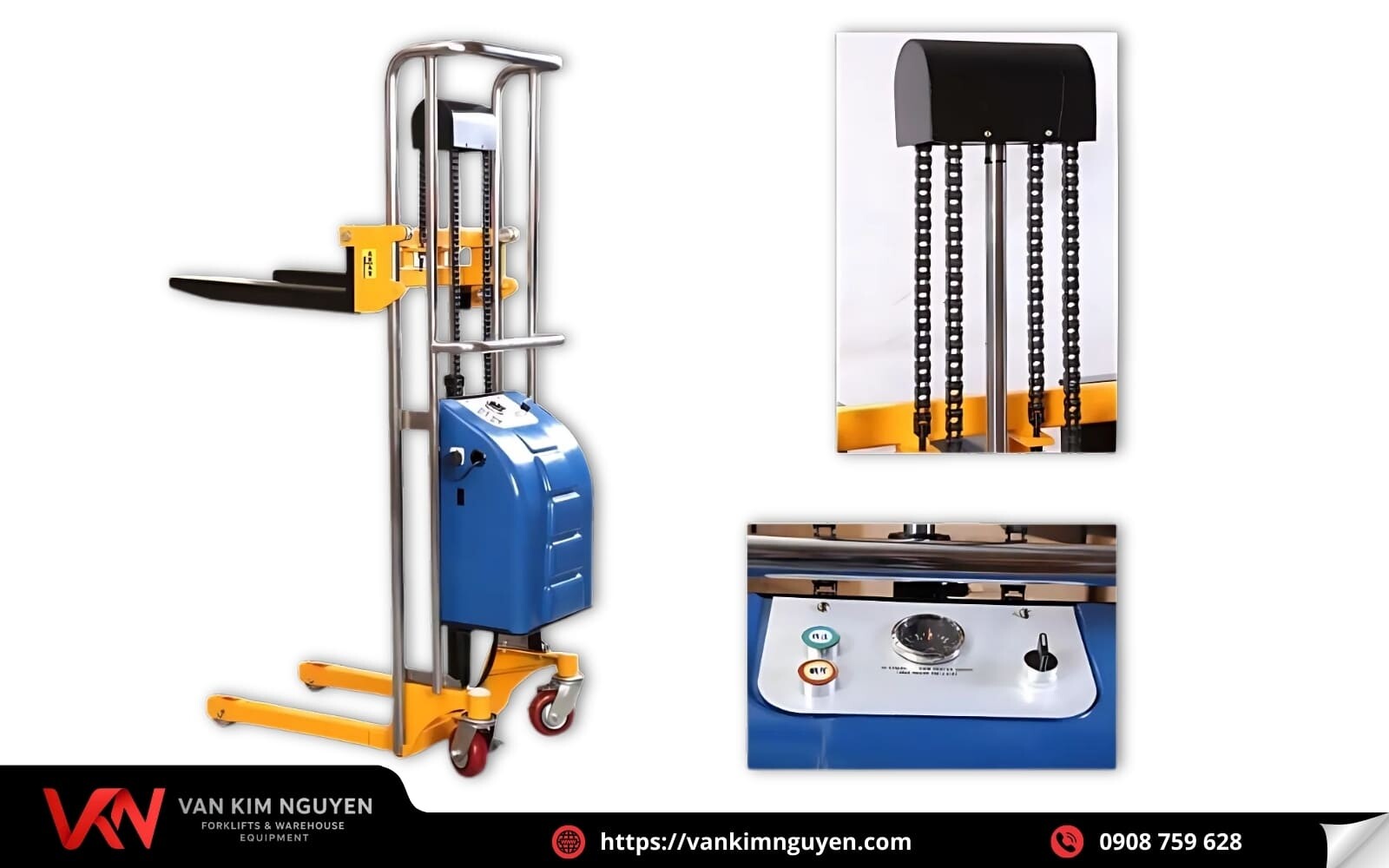  Xe nâng mini bán tự động với tải trọng 400kg