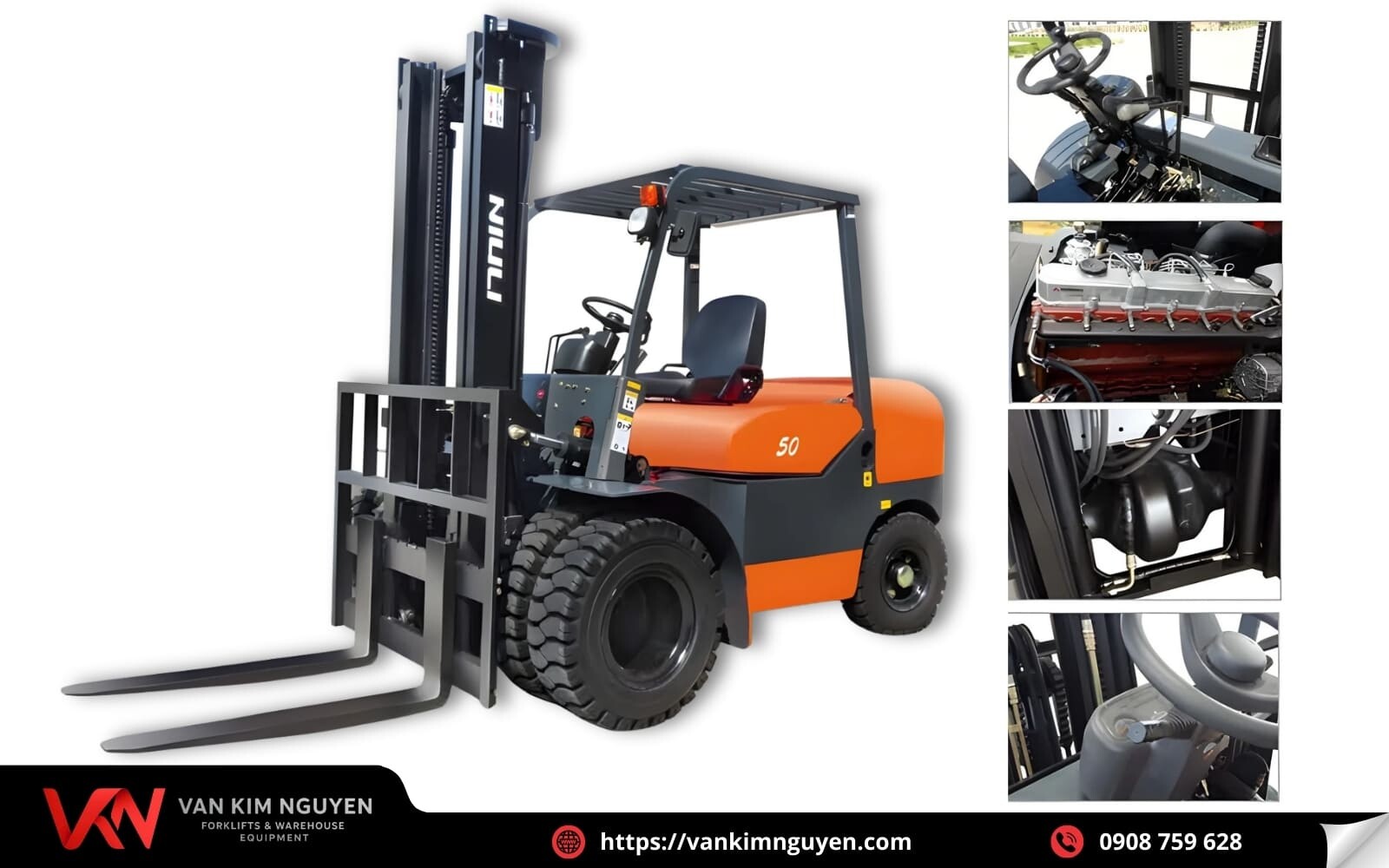 Ưu điểm của xe nâng động cơ dầu diesel 5000kg  Ưu điểm của xe nâng động cơ dầu diesel 5000kg