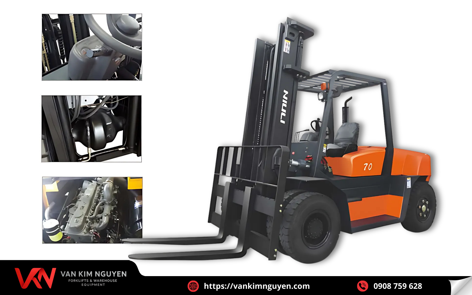 Đặc điểm xe nâng động cơ dầu diesel 7 tấn  Đặc điểm xe nâng động cơ dầu diesel 7 tấn