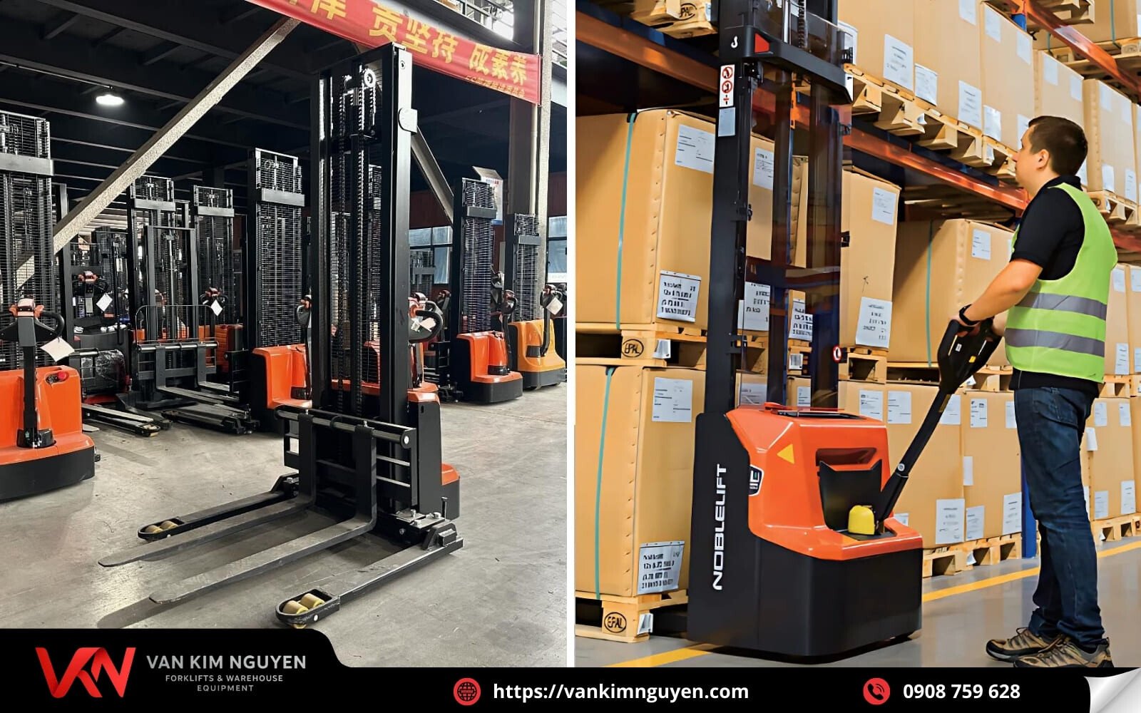 Đặc điểm của xe nâng điện dắt lái 1200Kg