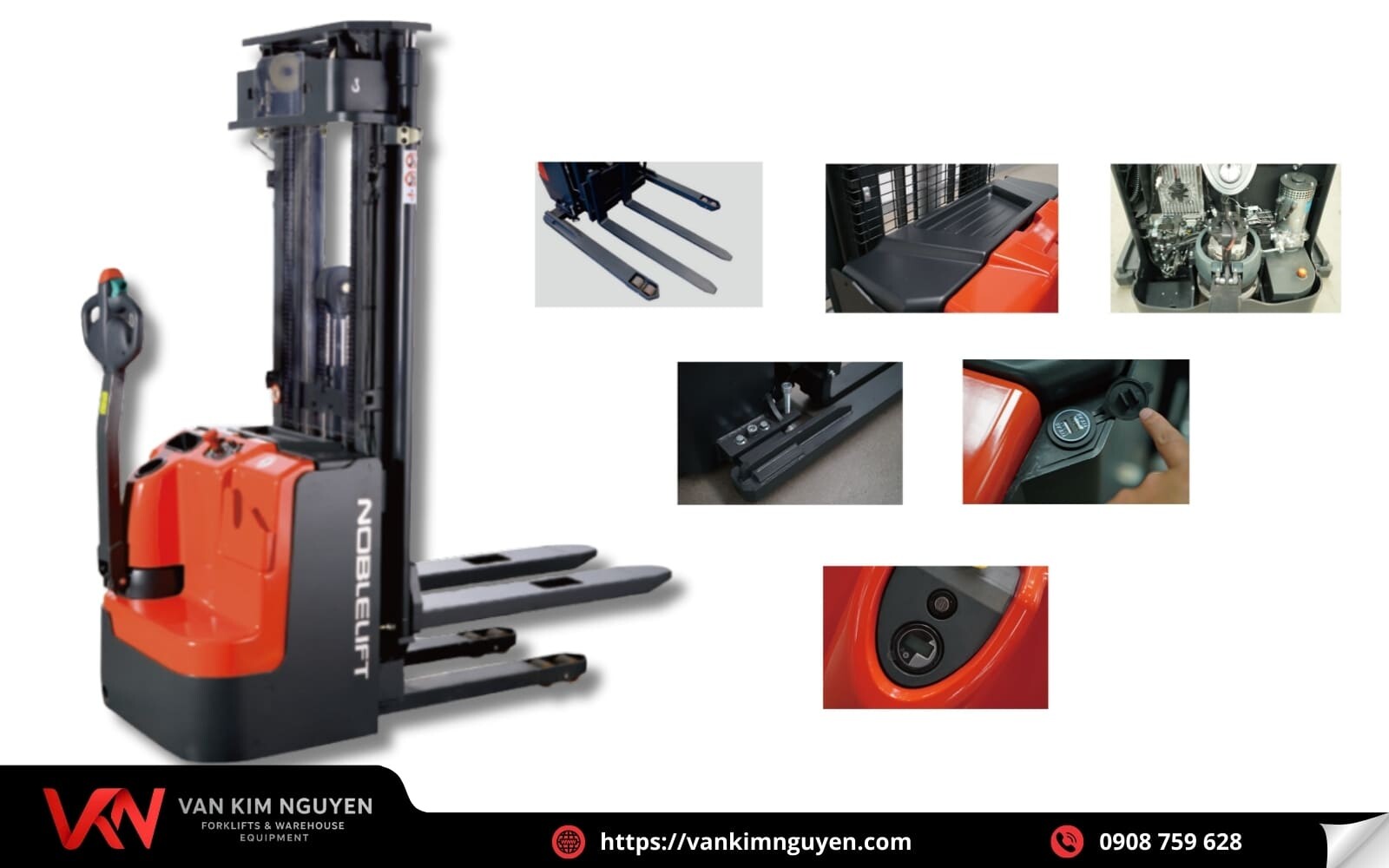Giới thiệu xe nâng điện stacker 1.6 tấn Giới thiệu xe nâng điện stacker 1.6 tấn