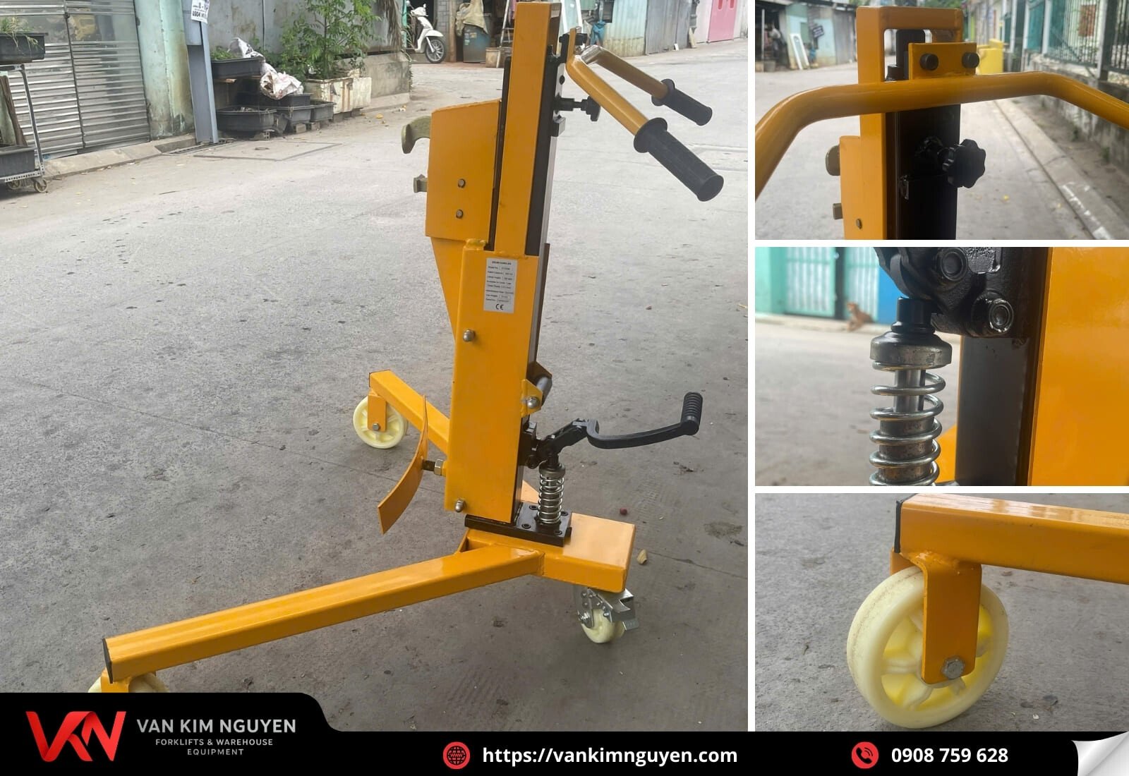  Tìm hiểu về xe nâng gấp thùng phuy trên pallet