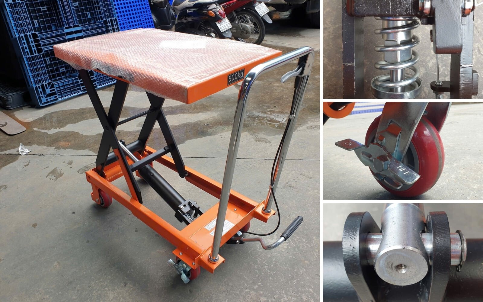Tổng quan về xe nâng mặt bàn 500Kg Tổng quan về xe nâng mặt bàn 500Kg