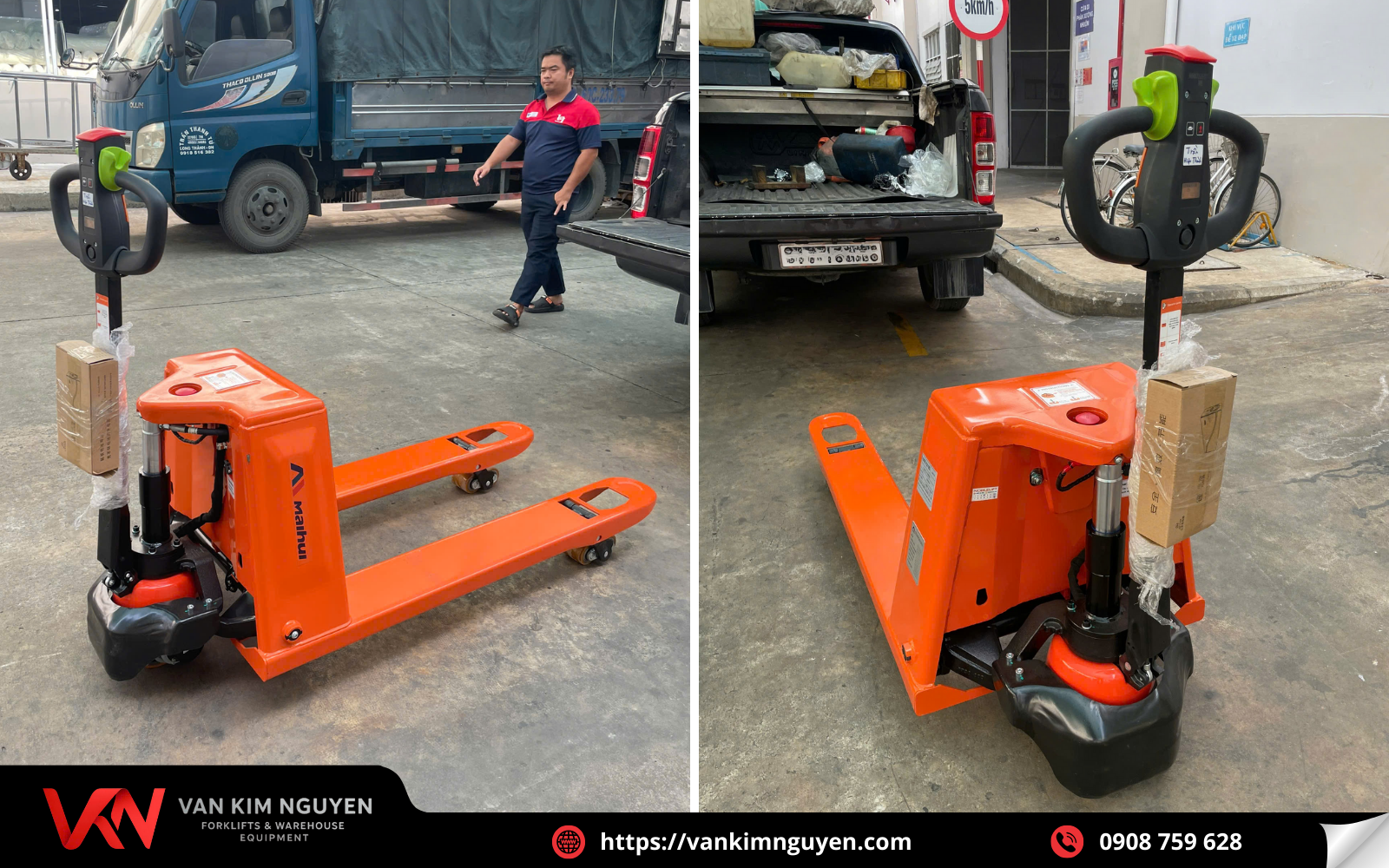 Tổng quan về xe nâng tay điện thấp 3 tấn PT30 Maihui