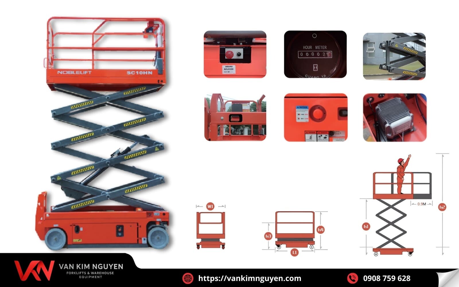  Xe thang nâng người 10 mét được sử dụng nhiều hiện nay