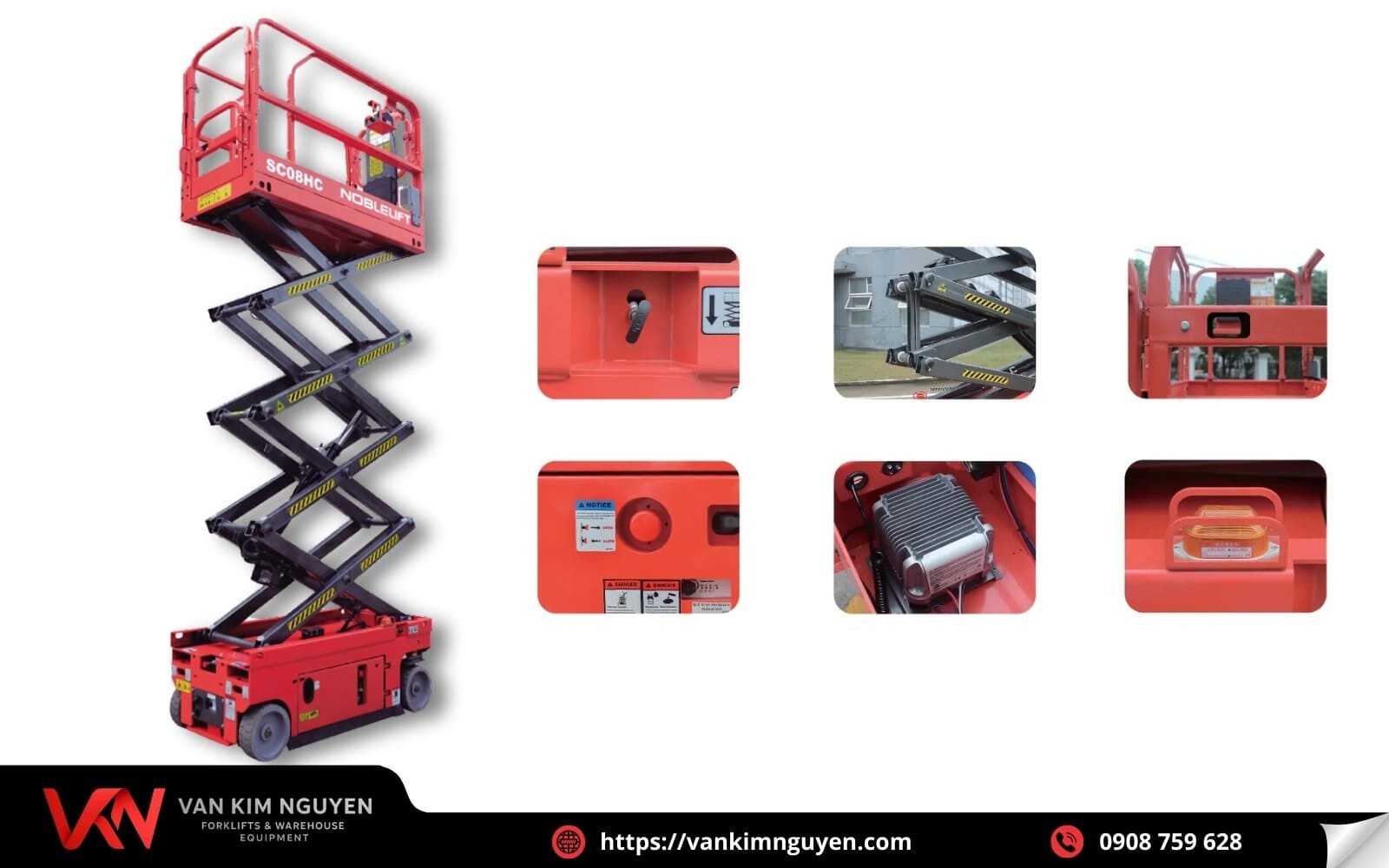  Thang nâng người 8m được nhiều doạn nghiệp tin dùng