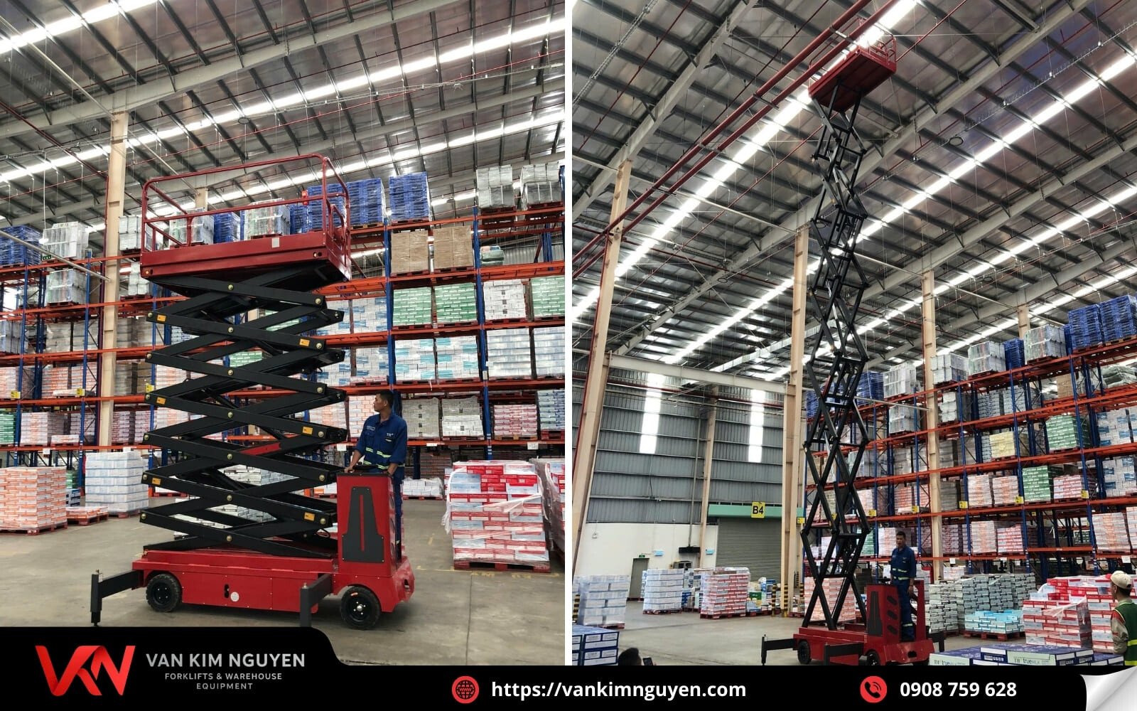 Thang nâng người 9 mét được sử dụng rộng rải