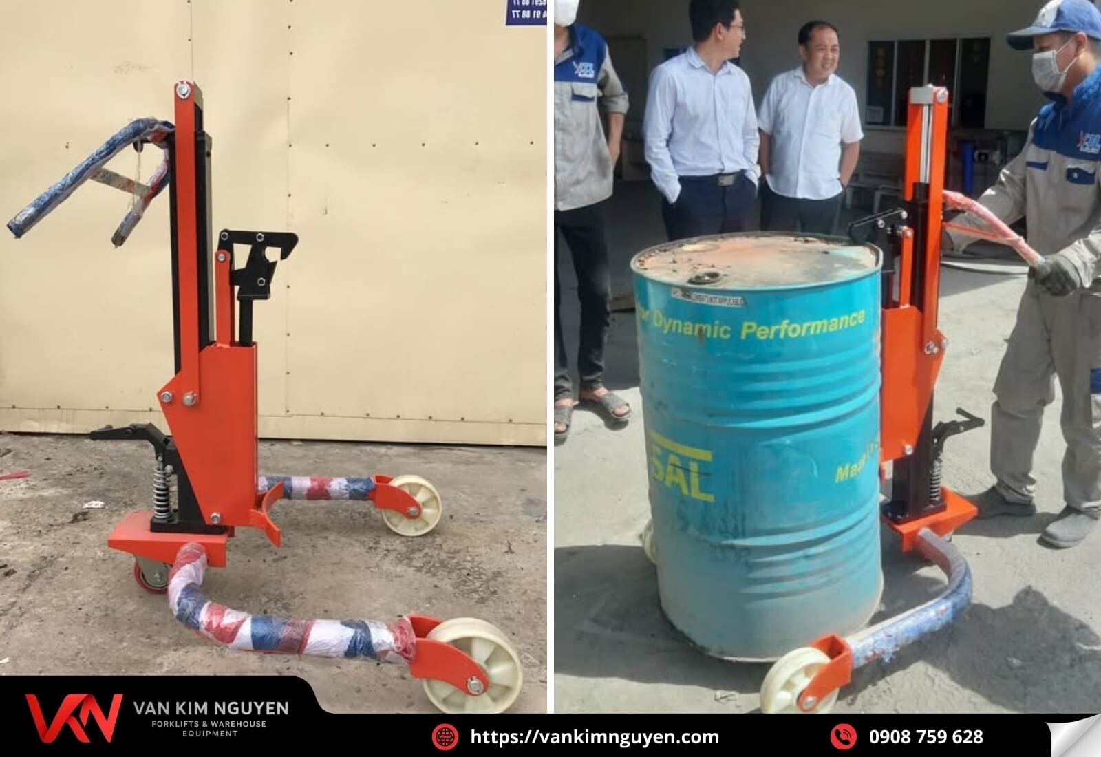  Đặc điểm của xe nâng thùng phuy thấp