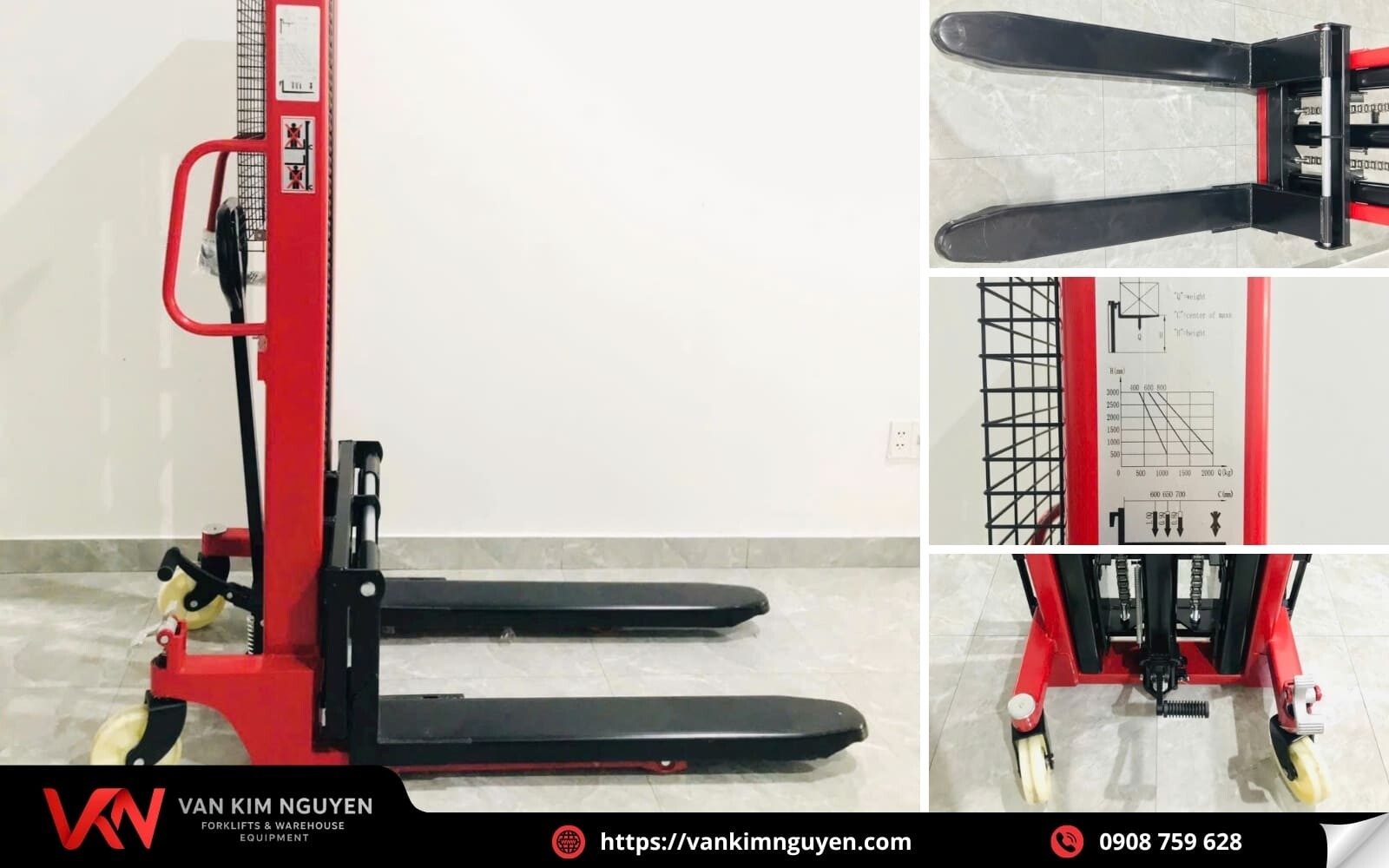 Xe nâng tay cao thủy lực 1000kg