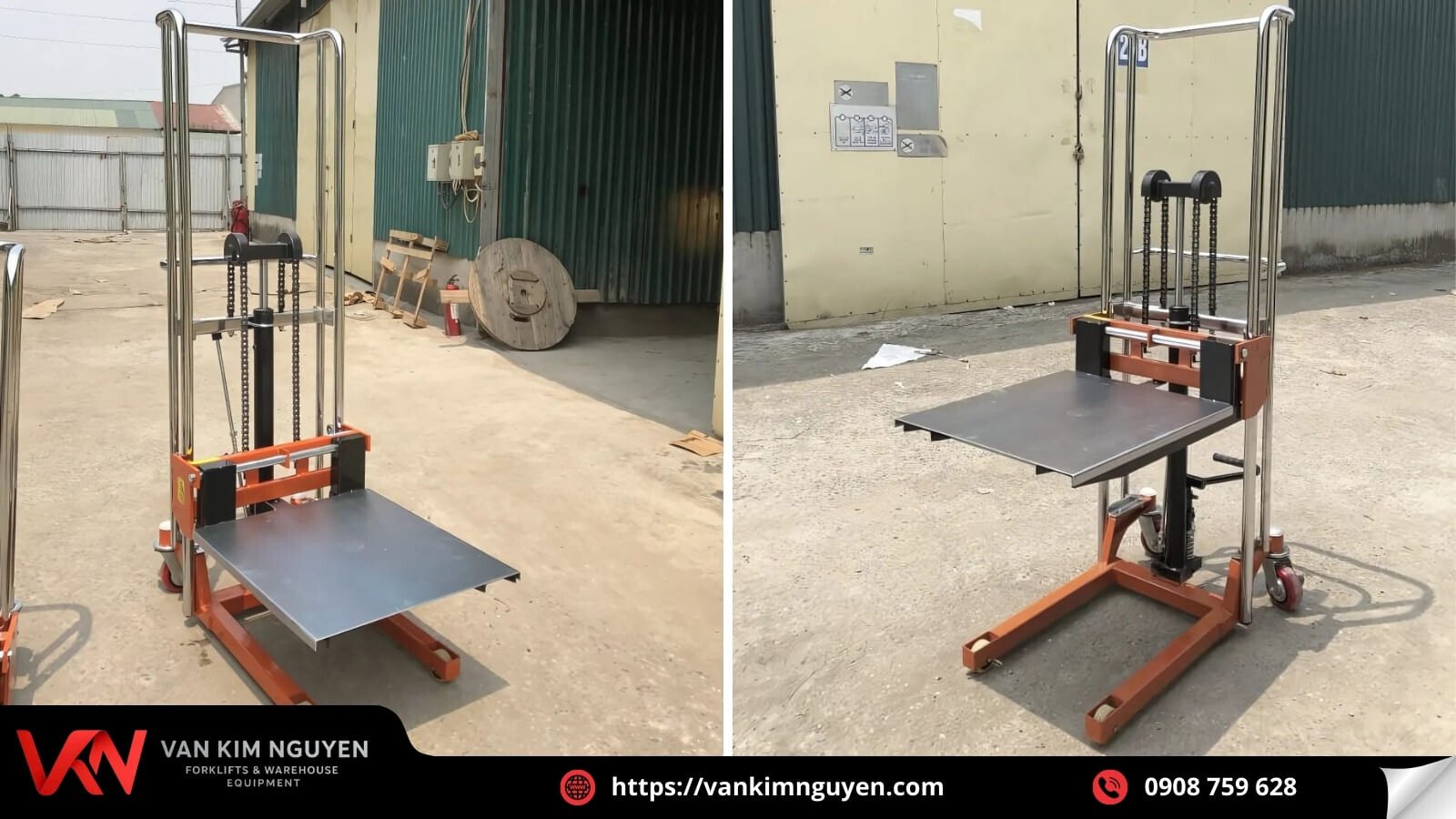 Ưu điểm tiện lợi của xe nâng tay cao mini