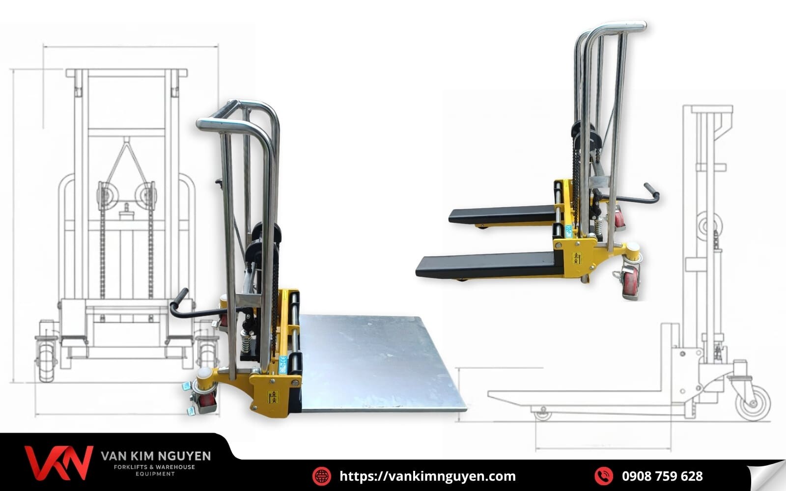  Đặc điểm của xe nâng tay cao mini 4 tạ