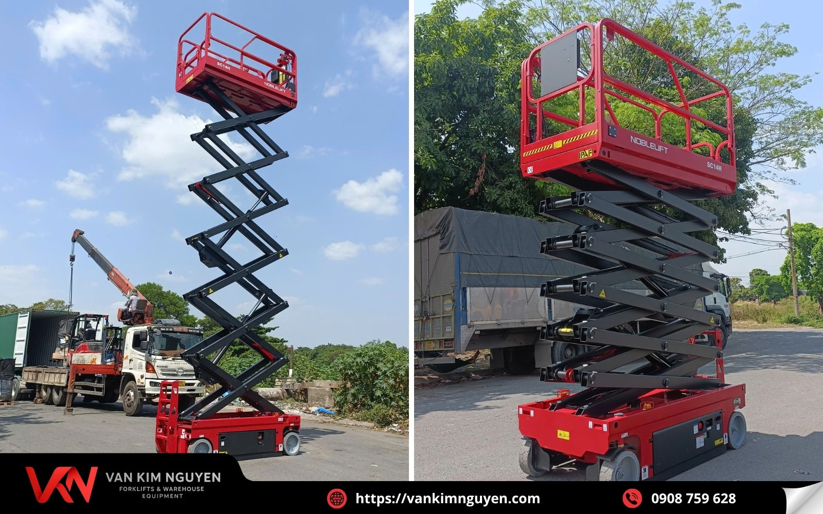 Mua xe thang nâng người ziczac chính hãng tại Vạn Kim Nguyên