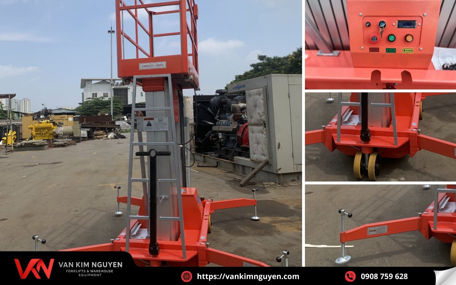  Liên hệ ngay với Vạn Kim Nguyên để nhận báo giá thang nâng trục đôi mới nhất