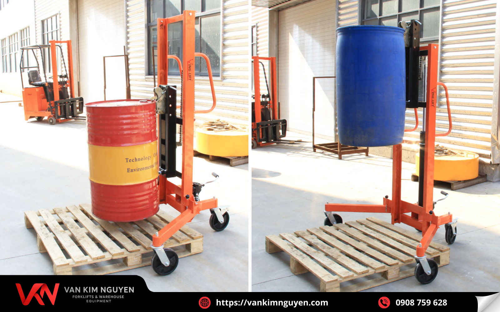 Những lưu ý quan trọng khi vận hành xe nâng gắp thùng phuy tay cao Những lưu ý quan trọng khi vận hành xe nâng gắp thùng phuy tay cao