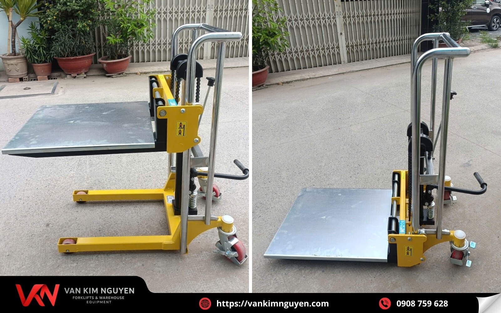 Mua ngay xe nâng tay cao mini 400kg tại Vạn Kim Nguyên