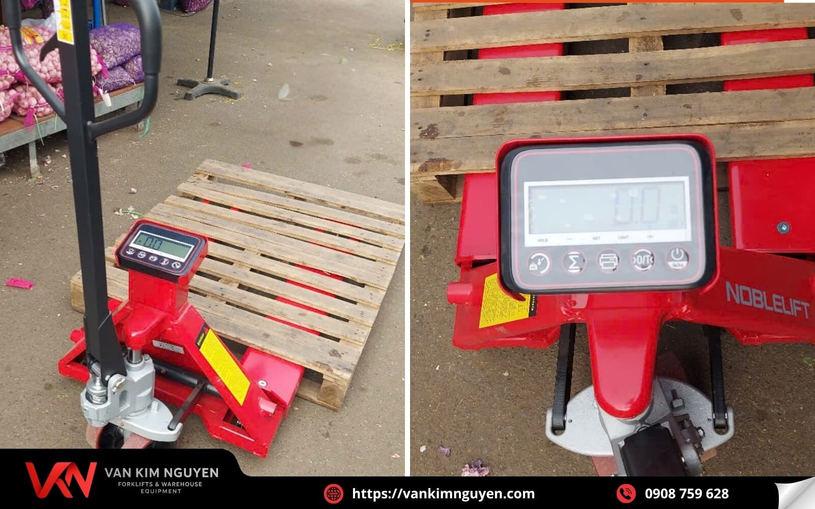 Vạn Kim Nguyên chuyên cung cấp xe nâng tay có cân điện tử với độ chính xác cao Vạn Kim Nguyên chuyên cung cấp xe nâng tay có cân điện tử với độ chính xác cao