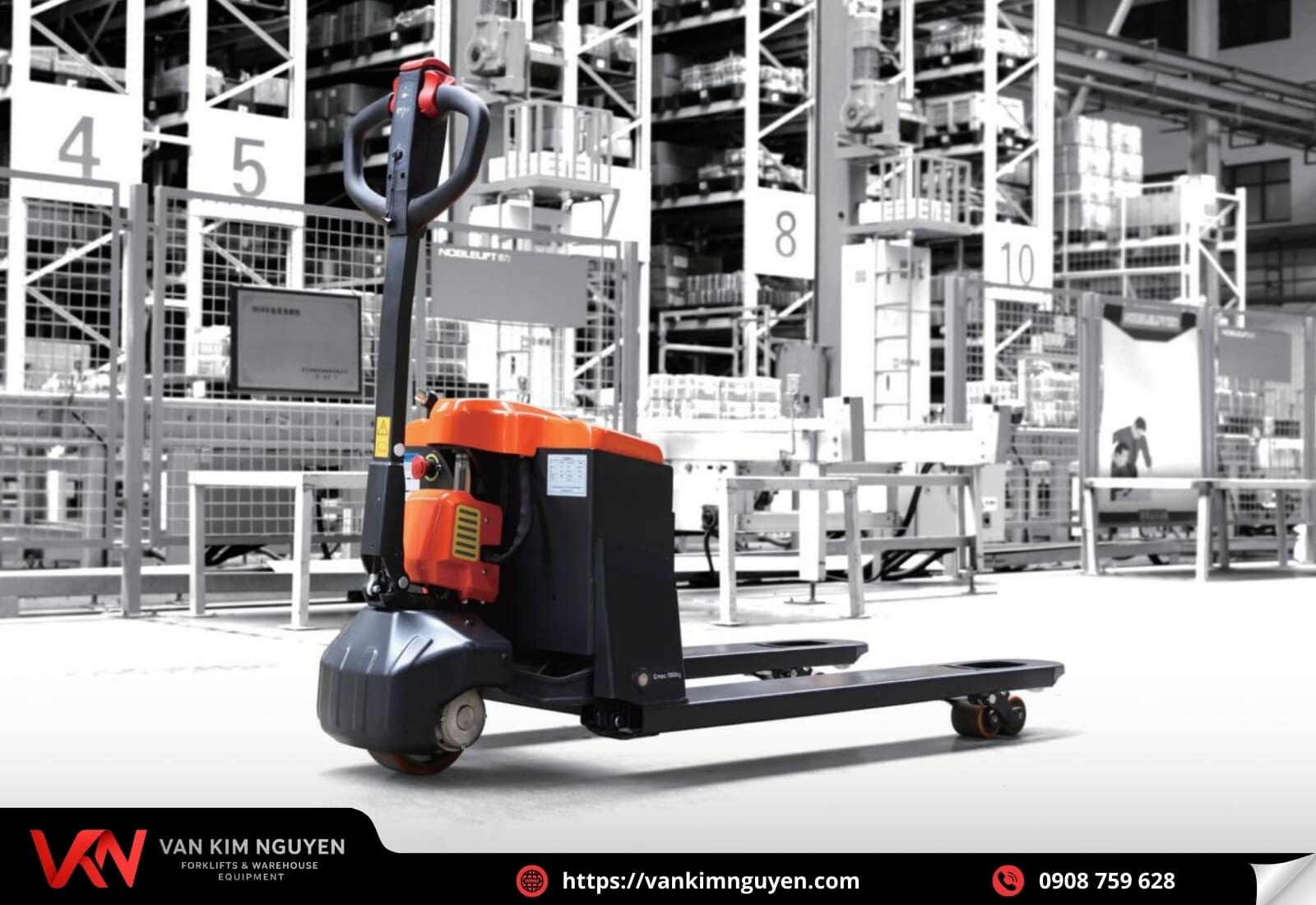 Mua xe nâng tay bằng điện chính hãng tại Vạn Kim Nguyên  Mua xe nâng tay bằng điện chính hãng tại Vạn Kim Nguyên
