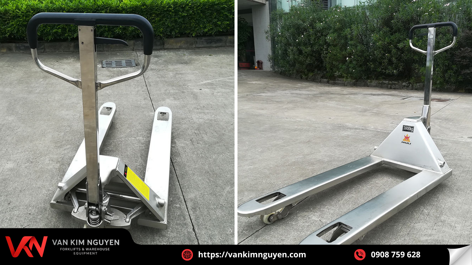 Xe nâng tay Inox không gỉ Xe nâng tay Inox không gỉ