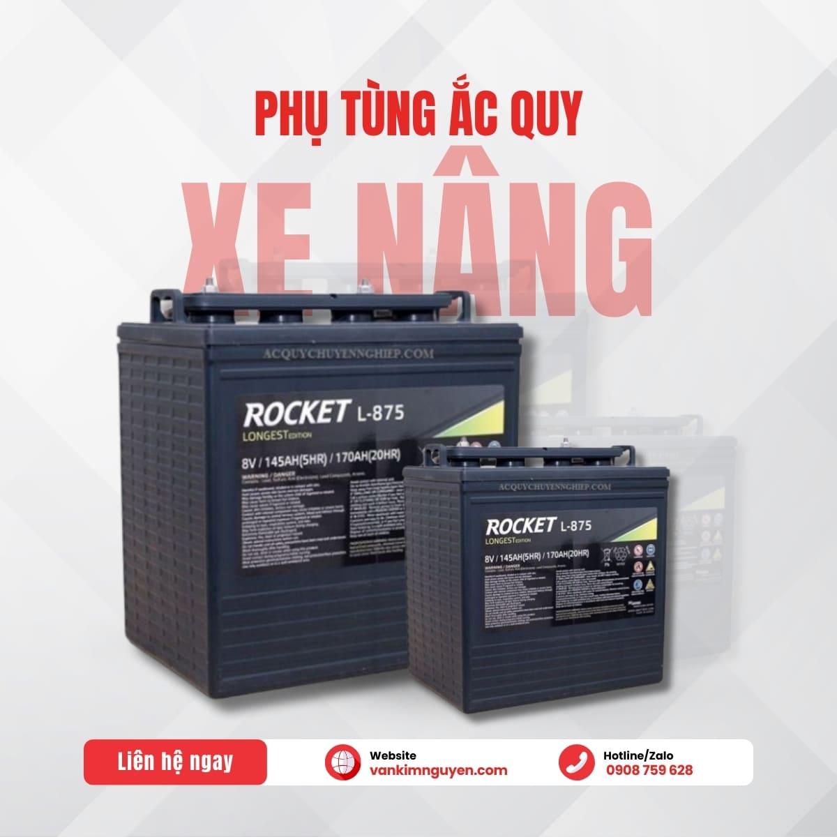 ẮC QUY ROCKET 8V - 170AH L-875 (GC8-875)