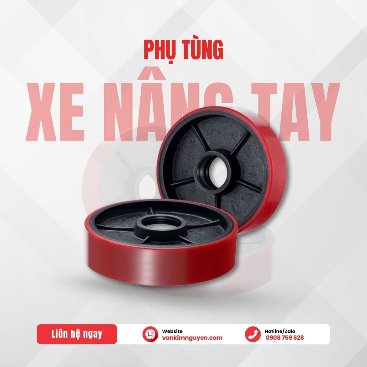 Bánh lái PU xe nâng tay