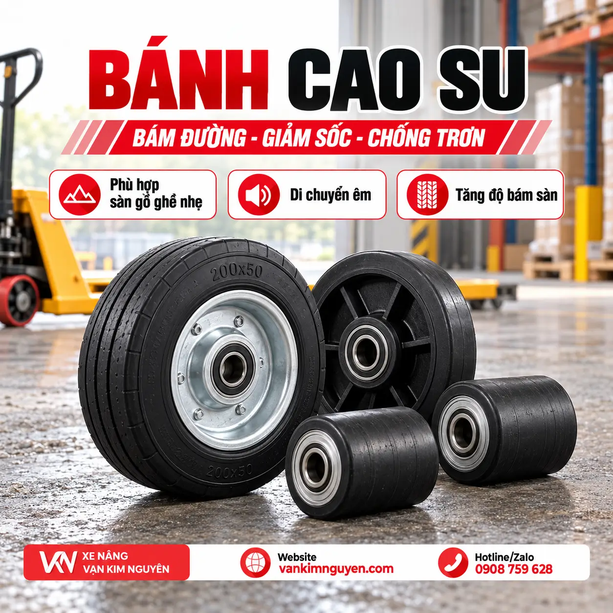 Bánh cao su phù hợp với điều kiện nào?