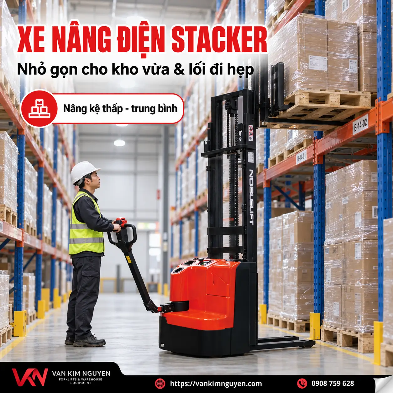 Xe nâng điện Stacker