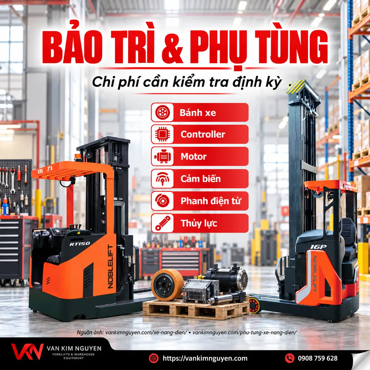 Chi Phí Vận Hành Xe Nâng Điện 2026: Pin, Sạc & Bảo Trì