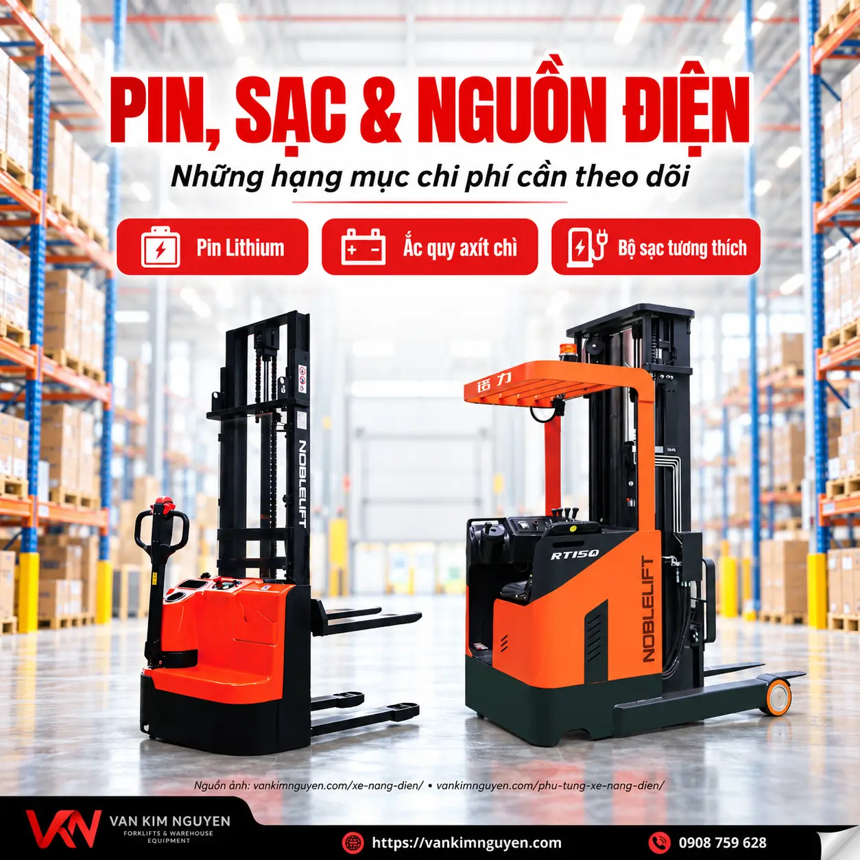 Chi Phí Vận Hành Xe Nâng Điện 2026: Pin, Sạc & Bảo Trì