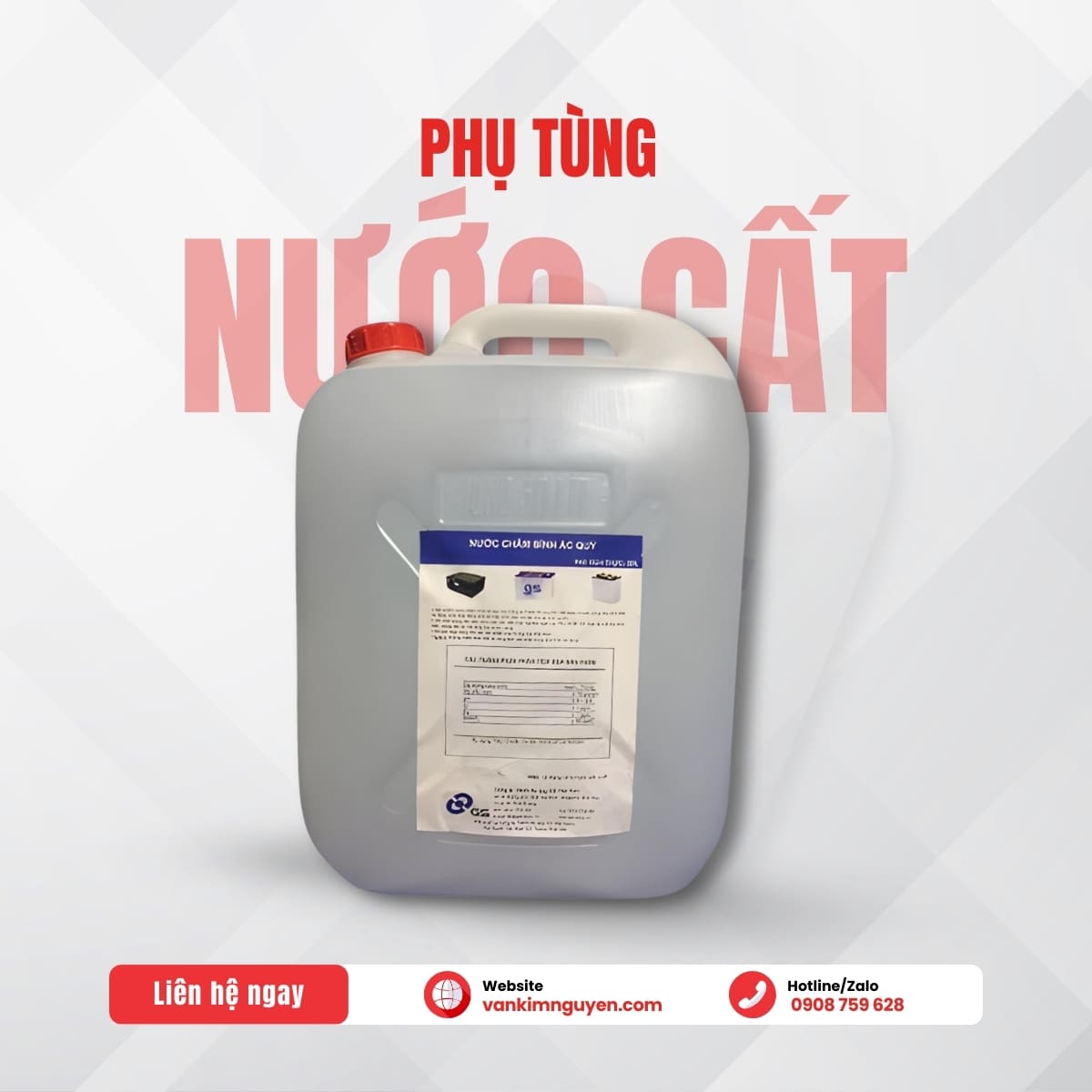 Nước cất châm bình ắc quy