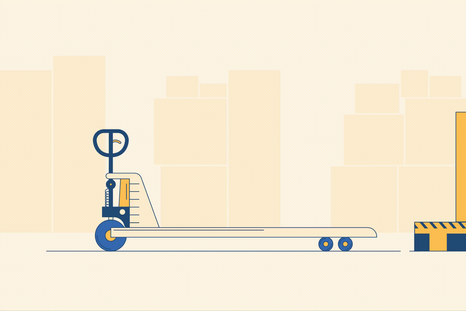 Bước 2. Di chuyển đến pallet và hạ càng. 