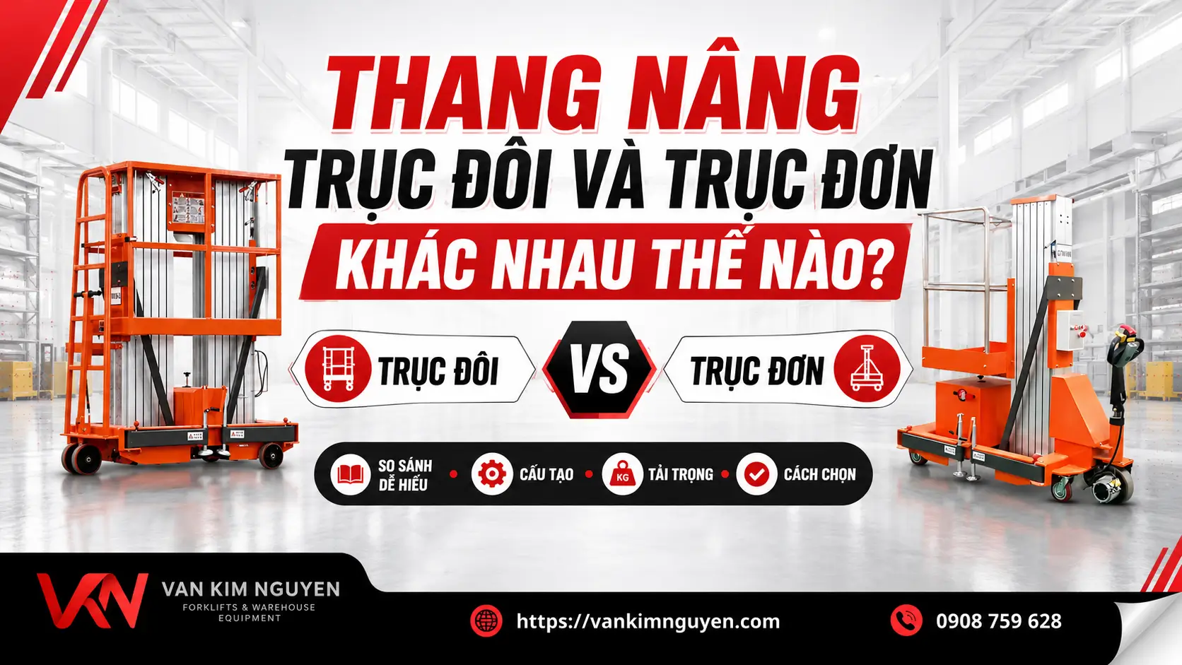 Thang Nâng Trục Đôi Và Trục Đơn Khác Nhau Thế Nào?