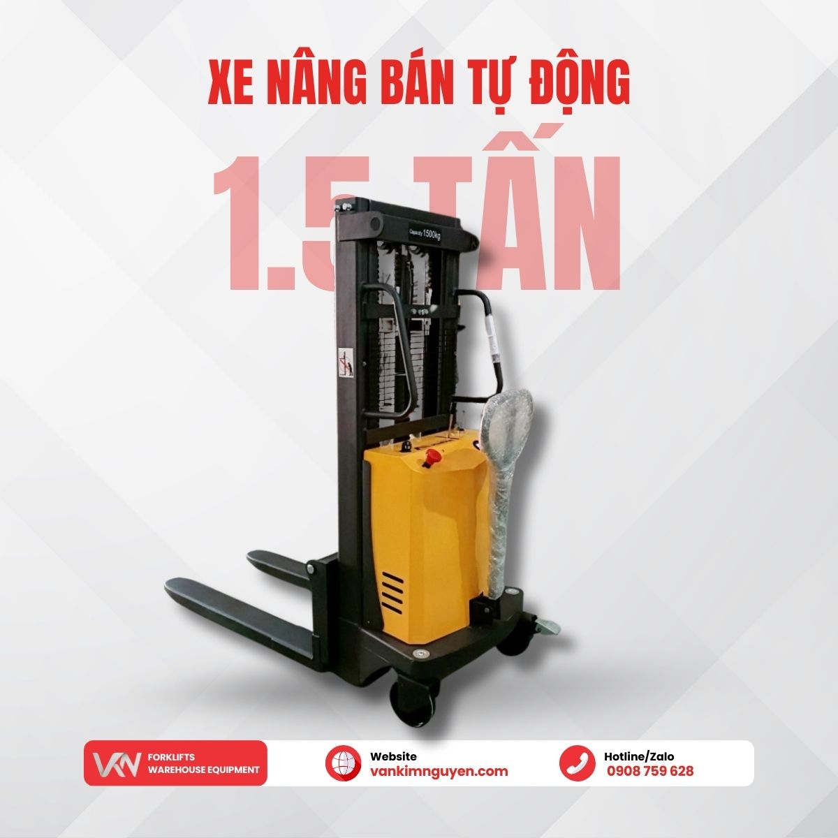 Xe Nâng Bán Tự Động 1.5 Tấn