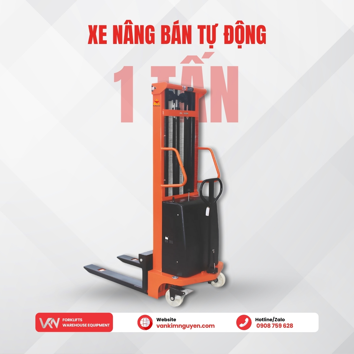 Xe Nâng Bán Tự Động 1 Tấn