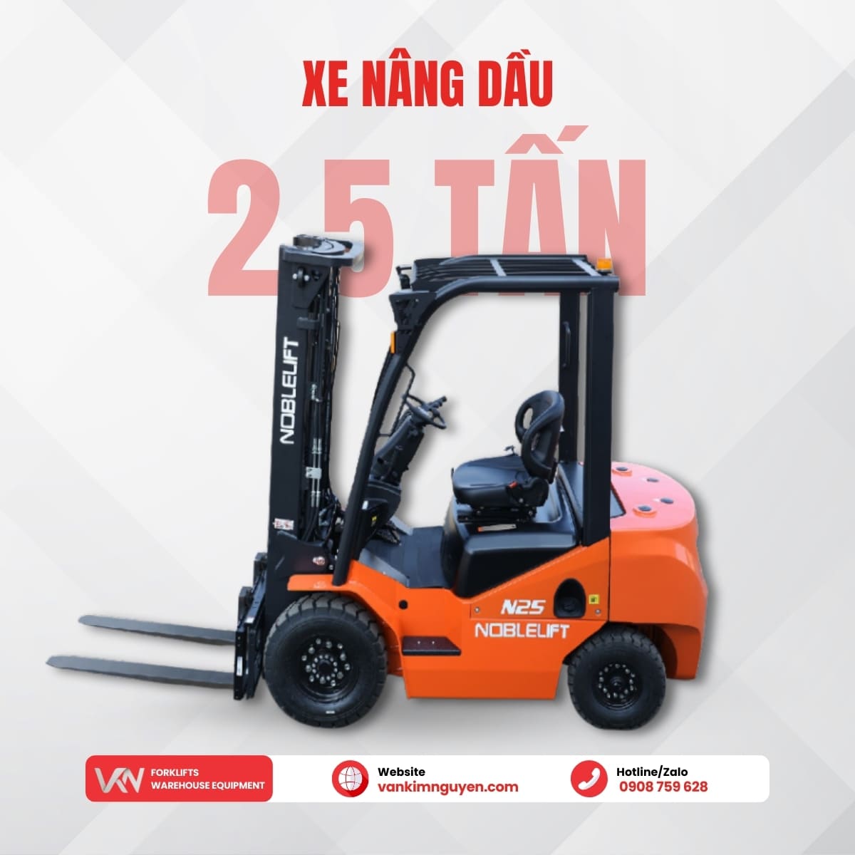 Xe nâng dầu 2.5 tấn