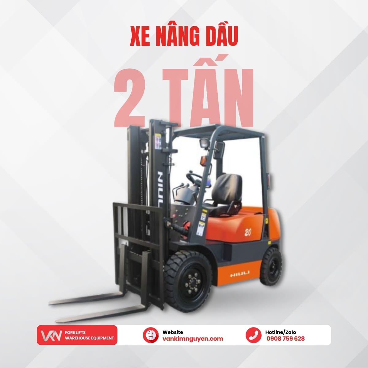 Xe nâng dầu 2 tấn