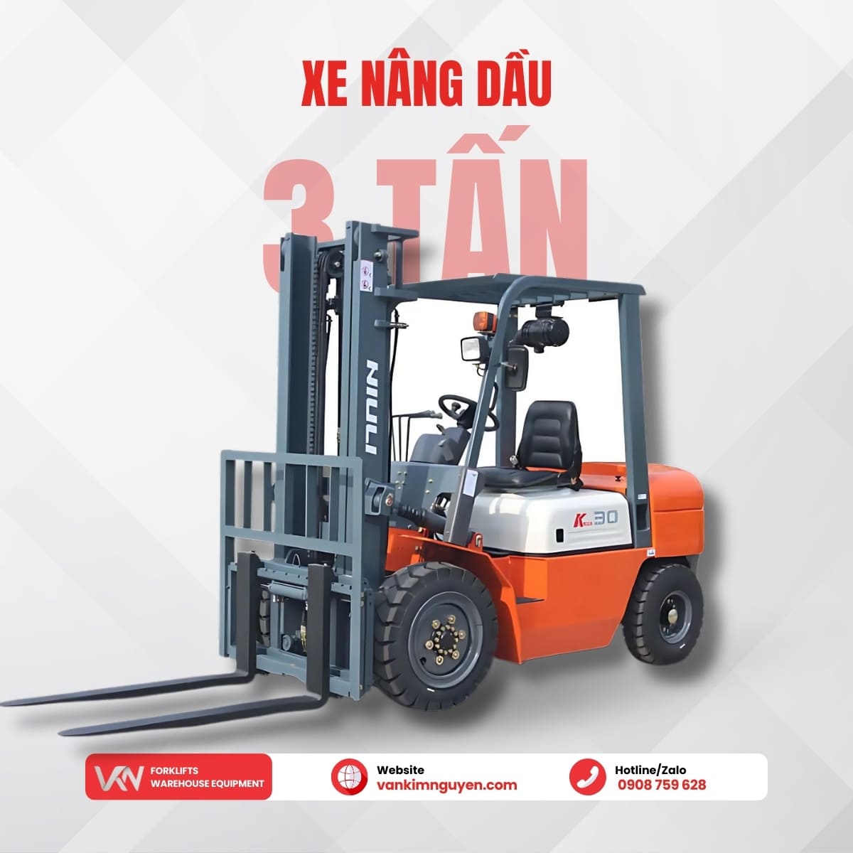Xe nâng dầu 3 tấn