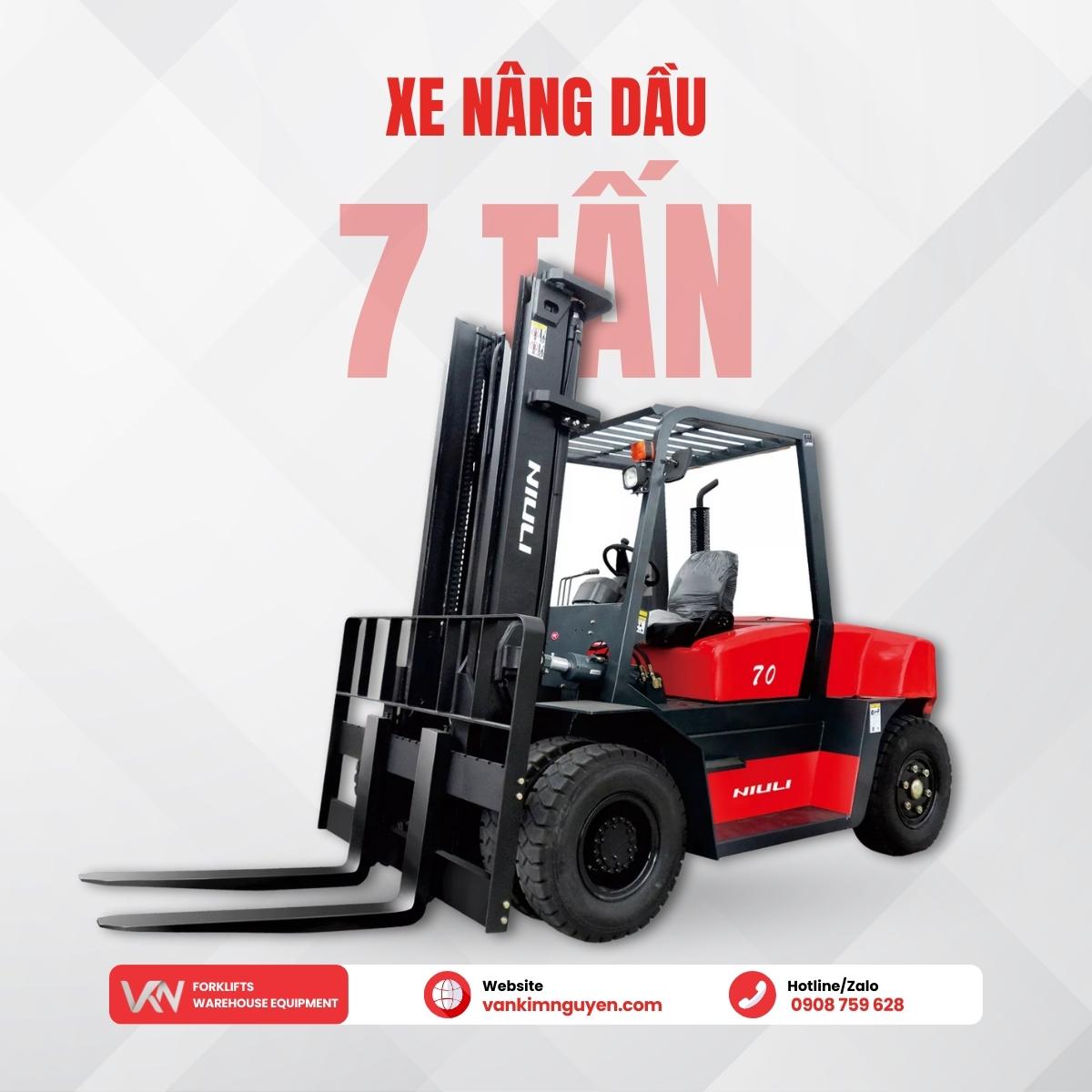 Xe nâng dầu 7 tấn