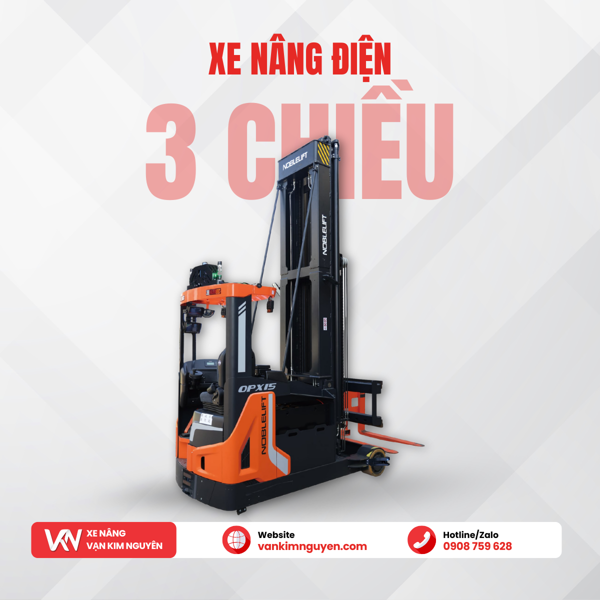 Xe nâng điện 3 chiều