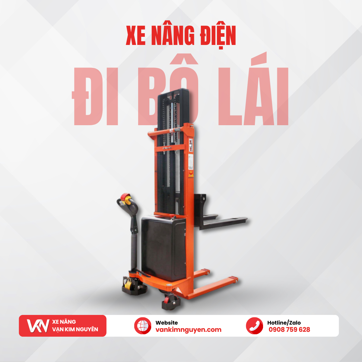 Xe nâng điện đi bộ lái 1.5 tấn