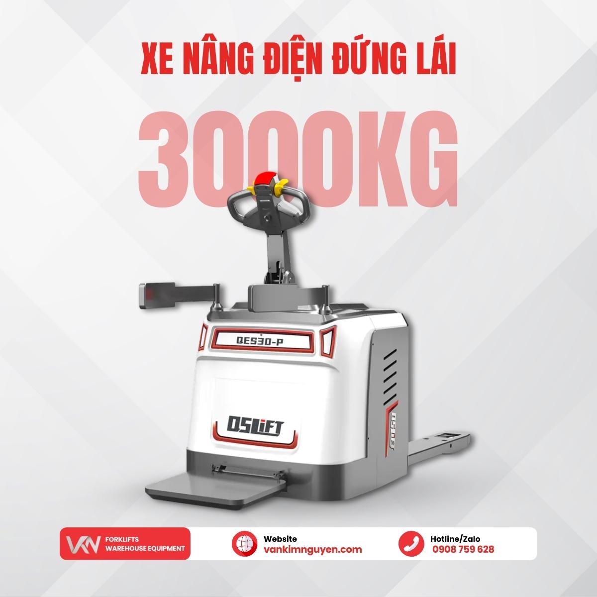 Xe nâng điện đứng lái 3000kg