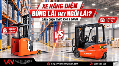 Xe Nâng Điện Đứng Lái Hay Ngồi Lái? Cách Chọn Theo Kho & Lối Đi
