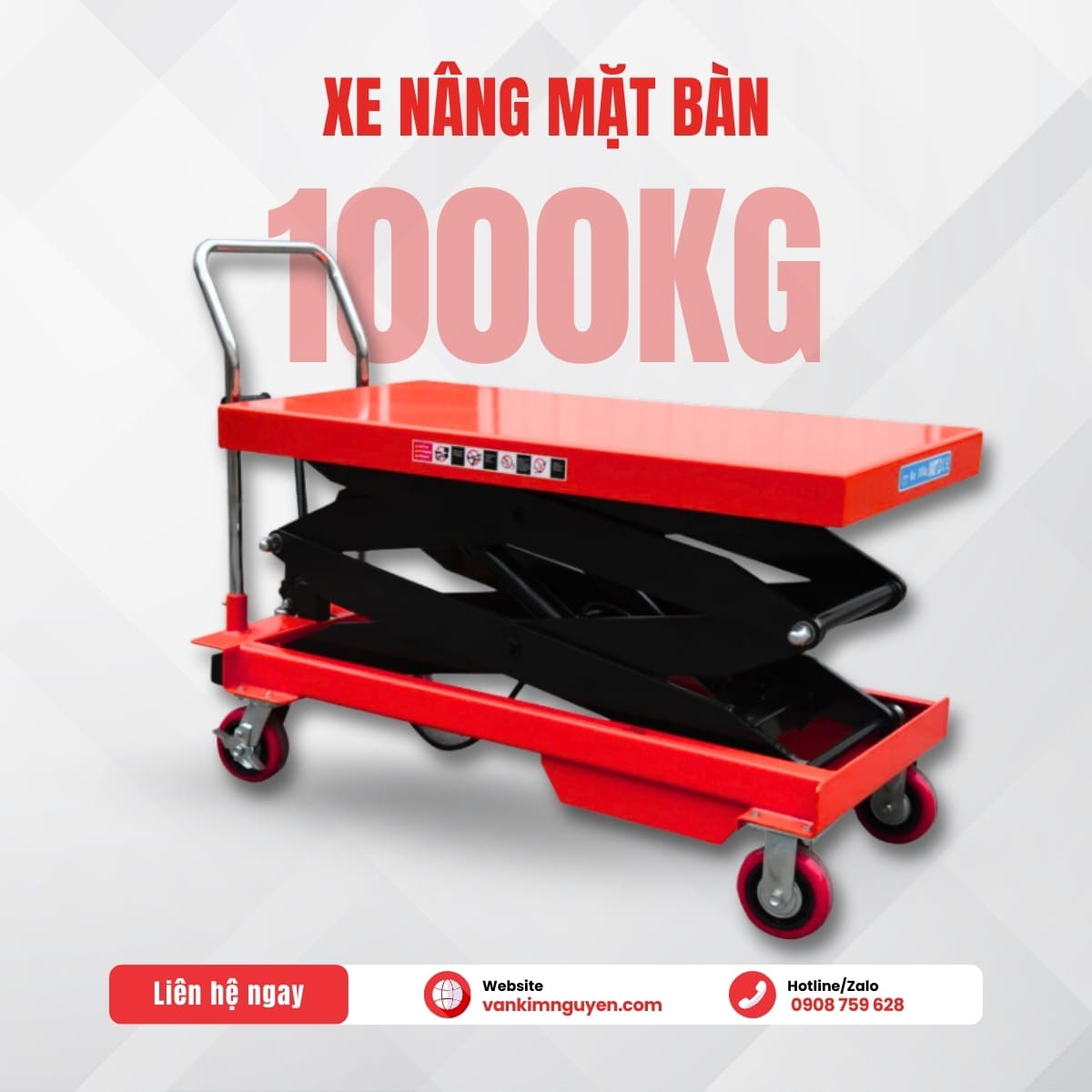 Xe nâng mặt bàn 1000kg