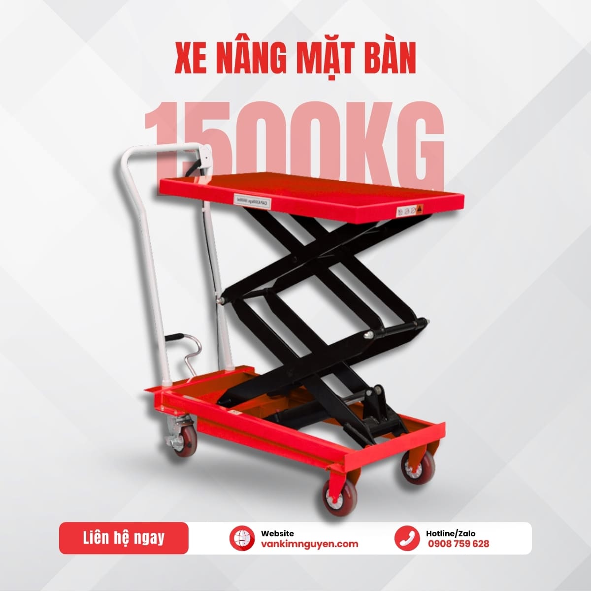 Xe nâng mặt bàn 1500kg