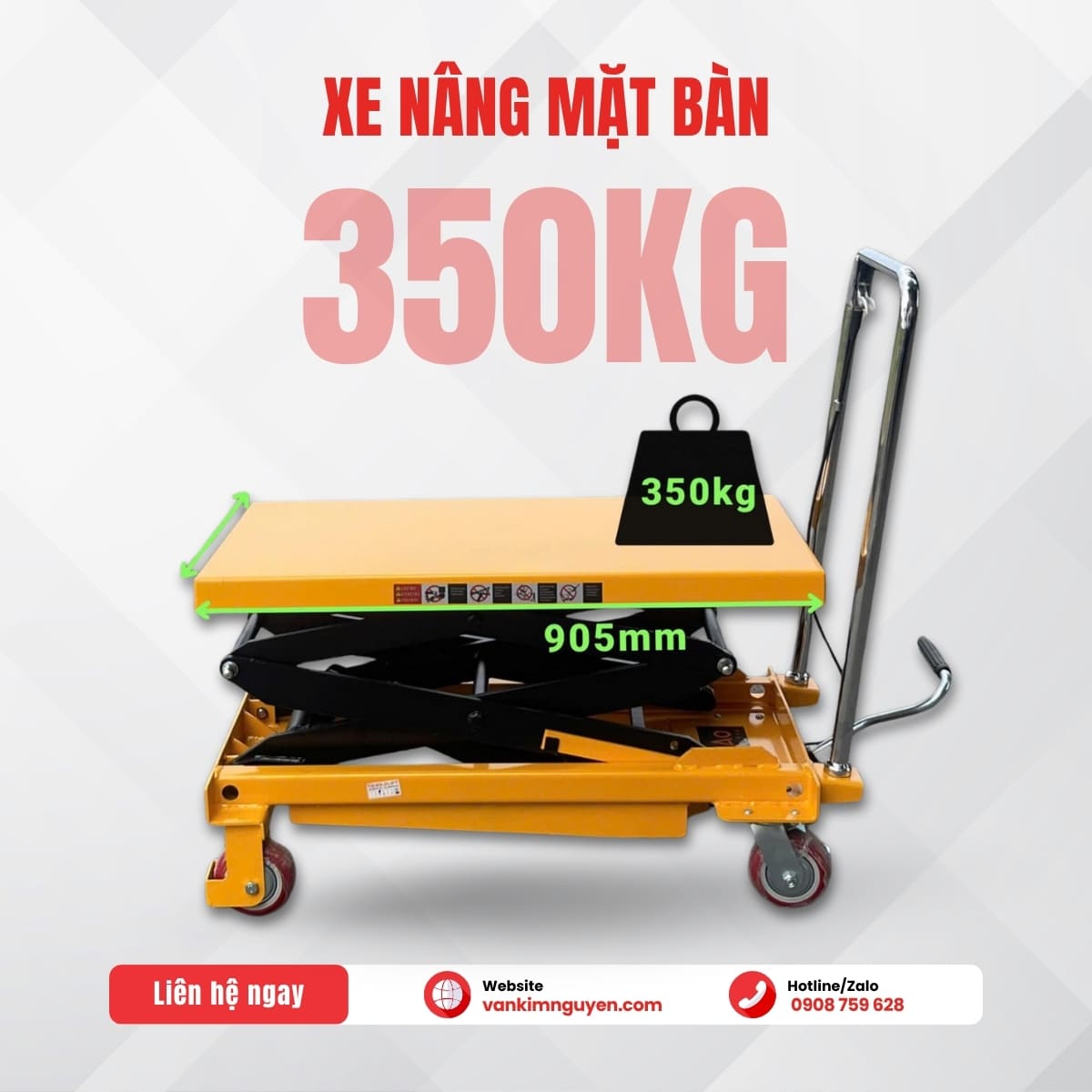Xe nâng mặt bàn 350kg