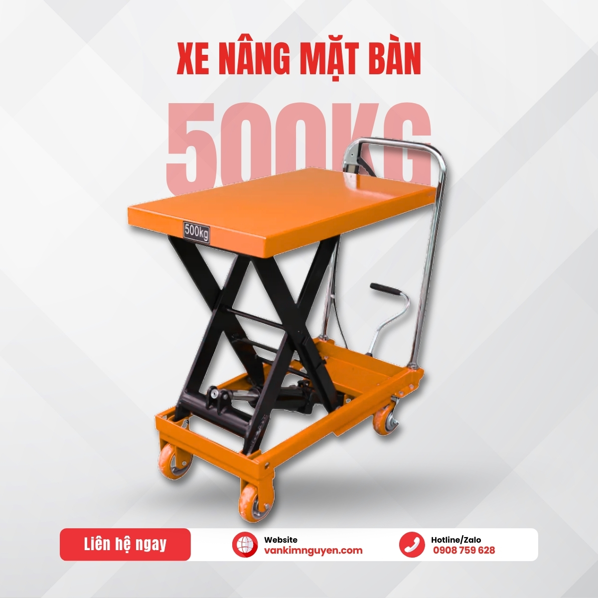 Xe nâng mặt bàn 500Kg