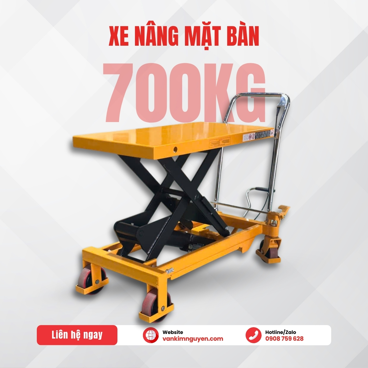 Xe nâng mặt bàn 700Kg