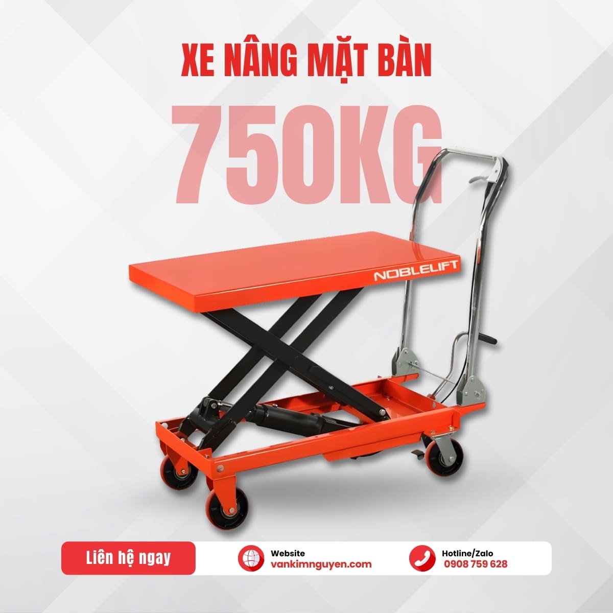 Xe nâng mặt bàn 750kg